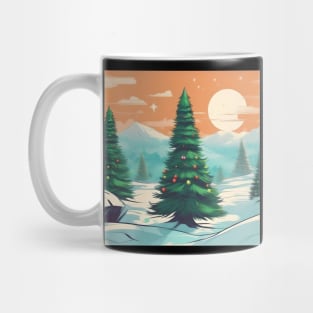 Ykomow Christmas Trees Womens Holiday Pine Tree Xmas Graphic Tees Christmas Family Mug